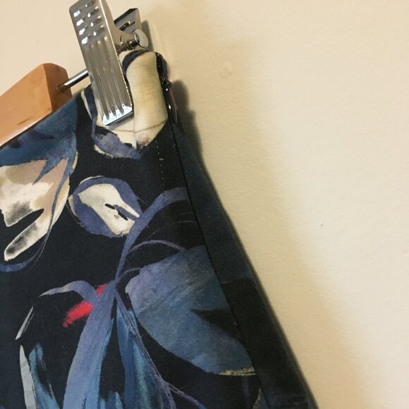 Tropical Floral Paradise High Waist Cotton Pencil Skirt - Picture 7 of 16